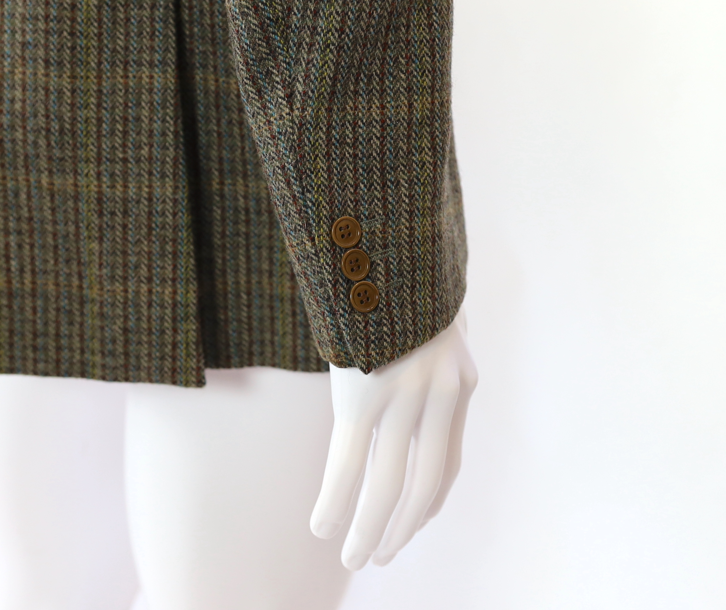 A Saint Laurent rive gauche gentlemen's wool tweed jacket, approx size 42